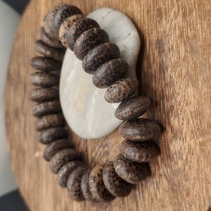 Authentic natural freeform heishi beaded bracelet B3111‎